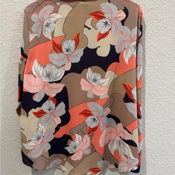 Worthington Floral Button Down Blouse Women’s Large - Picture 12 of 15